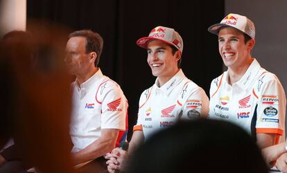 Marc y Álex Márquez en la presentación de Honda.