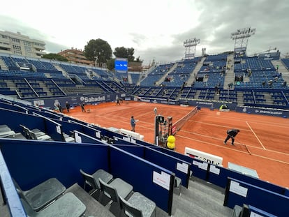 La pista central del Godó, este jueves.