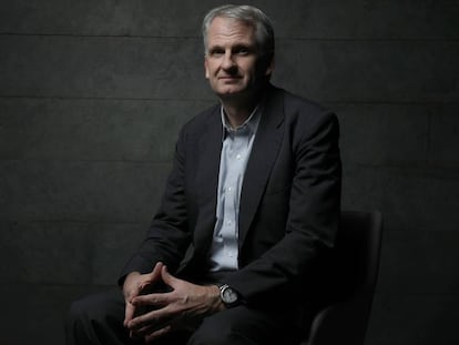 El historiador Timothy Snyder, este martes, en la Fundación Rafael del Pino, en Madrid. 
 