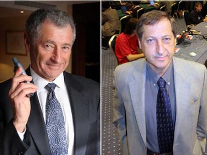 De izquierda a derecha, Leonard Kleinrock e Imrich Chlamtac.