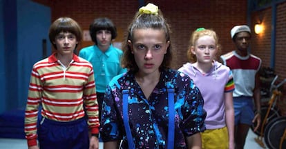 Los protagonistas de 'Stranger Things', en la tercera temporada.