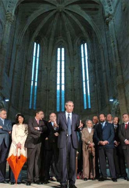 Emilio Pérez Touriño, en la iglesia de San Domingos de Bonaval, en la conmemoración del Estatuto de 1936.