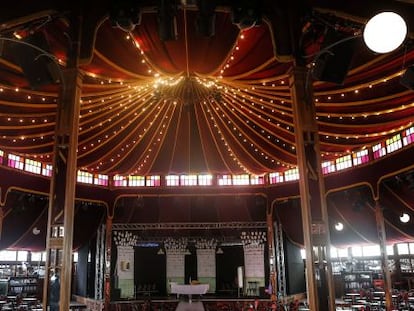 La carpa de La Estación.