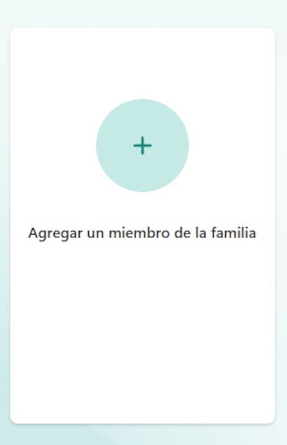 Añadir miembro en Microsoft Family Safety