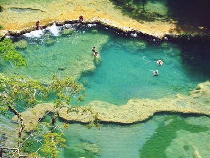 Las pozas de Semuc Champey, en Guatemala.