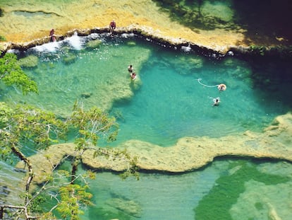 Las pozas de Semuc Champey, en Guatemala.