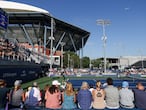 NEW YORK, NEW YORK - AUGUST 30: Grigor Dimitrov of Bulgaria serves against Sam Riffice of the United Stated during their men's singles first round match on Day One of the 2021 US Open at the Billie Jean King National Tennis Center on August 30, 2021 in the Flushing neighborhood of the Queens borough of New York City.   Al Bello/Getty Images/AFP
== FOR NEWSPAPERS, INTERNET, TELCOS & TELEVISION USE ONLY ==