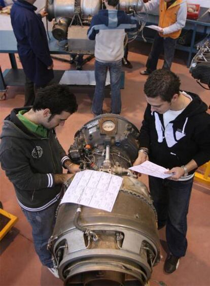 Talleres de FP en un instituto de Puertollano (Ciudad Real).