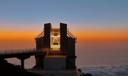 Telescopio Nacional Galileo (Italia) instalado en el observatorio de El Roque de los muchachos, en La Palma.