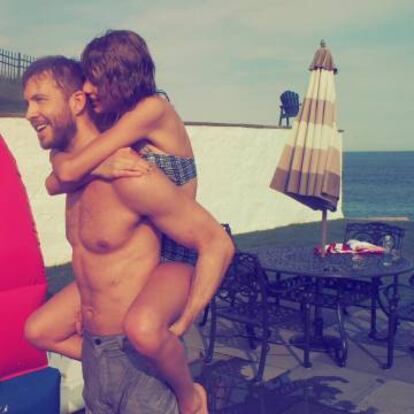 Taylor Swift y Calvin Harris, en una de las imágenes publicadas por la cantante en su Instagram hace casi un año.