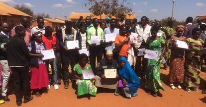 Ceremonia de graduación en el campo de refugiados de Dzaleka, en Malawi.