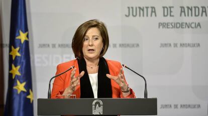 La consellera d'Igualtat, María José Sánchez Rubio, aquest dimecres a Sevilla.