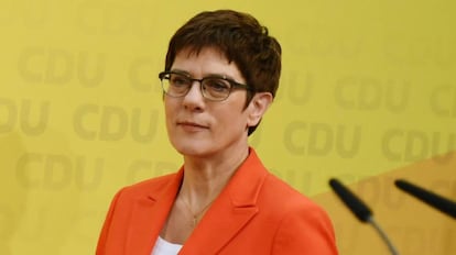 Annegret Kramp-Karrenbauer na sexta-feira passada em Berlim.