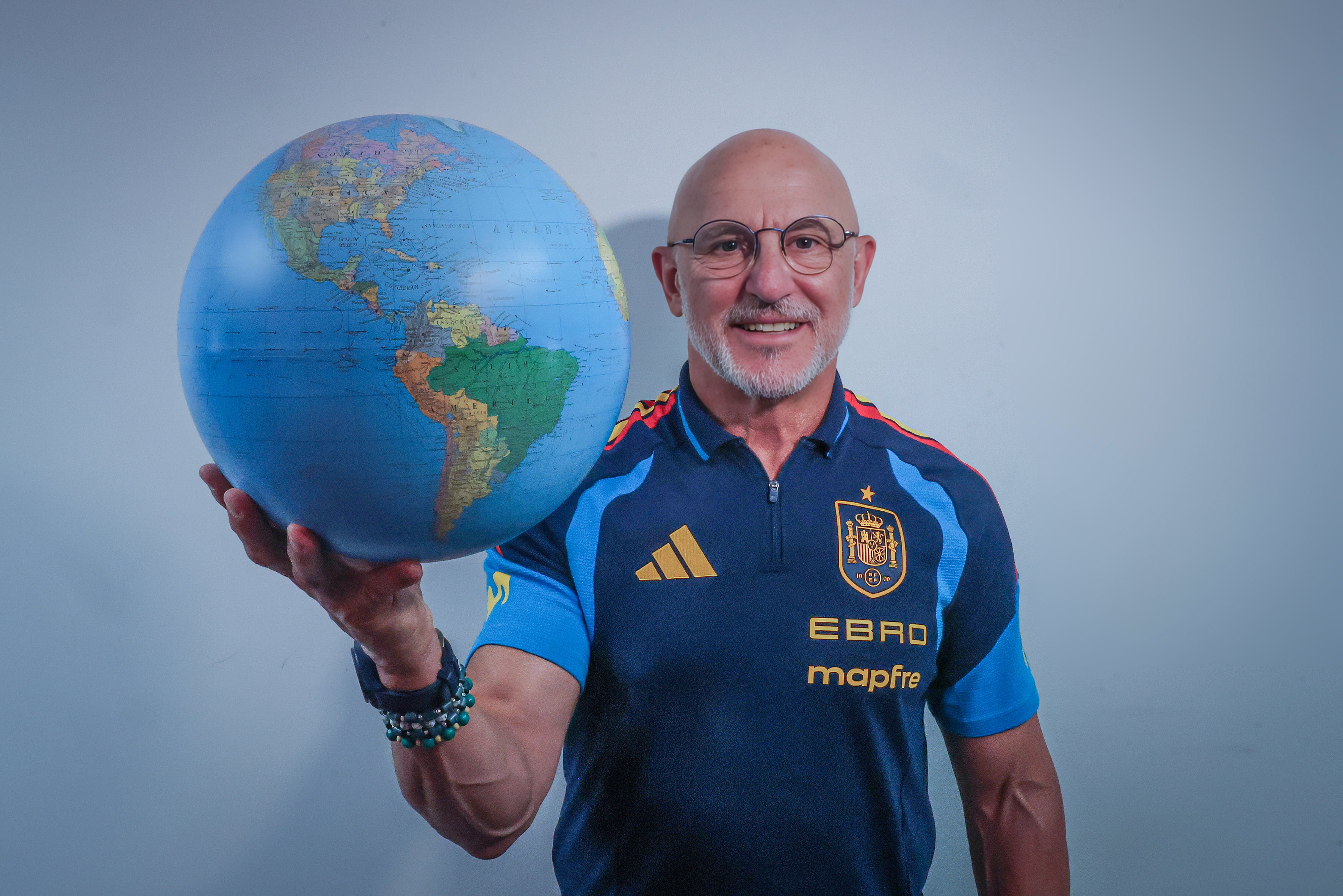 El seleccionador Luis de la Fuente, durante la entrevista concedida a este diario antes de la final del Mundial.
