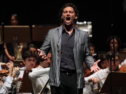 Jonas Kaufmann, durante su actuaci&oacute;n en el festival de Peralada en 2012.