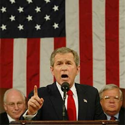 Bush, durante su discurso sobre el estado de la Unión.