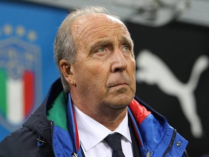 Giampiero Ventura durante el partido ante Suecia.