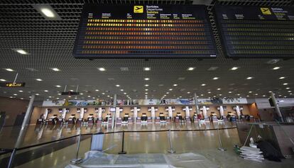 El vestíbul de l'aeroport de Reus.