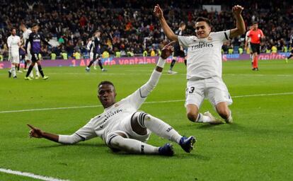 Vinicius celebra su gol ante el Leganés. 