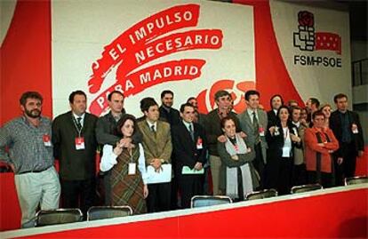 Imagen de la Ejecutiva de la Federación Socialista Madrileña tras ser elegida en el IX Congreso de la FSM.