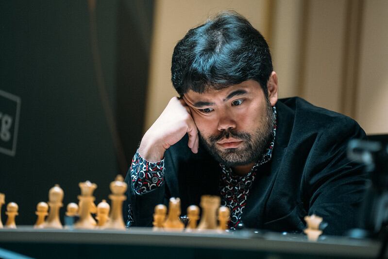 Nakamura, durante su partida con Yi Wei este miércoles