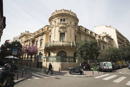 Fachada del palacio de Longoria, sede de la SGAE.