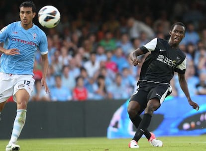 Fabrice, durante el duelo ante el Celta.