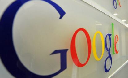 Logo de Google en Bruselas.