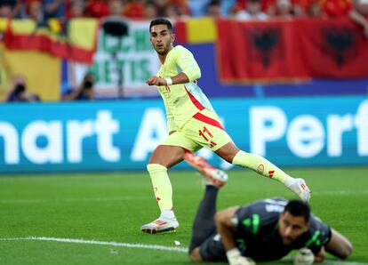 Ferran Torres tras marcar su tanto ante Albania.