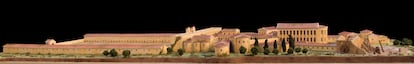 Digital reconstruction of the view of Maximian’s palace from the walls of Córdoba in Roman times.