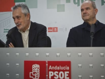 Jos&eacute; Antonio Gri&ntilde;&aacute;n y Manuel Chaves, en noviembre de 2009.