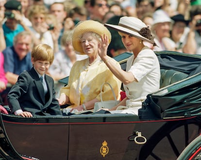 Diana, Princess of Wales,  Queen Elizabeth, The Queen Mother, and Prince Harry