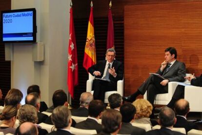 El alcalde de Madrid durante la presentación del estudio que define el futuro de Madrid.