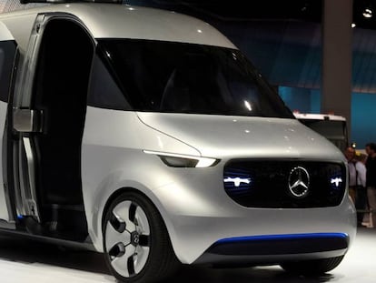El prototipo Mercedes Vision Van expuesto en Hannover, Alemania.