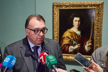 El consejero andaluz de Turismo, Cultura y Deporte, Arturo Bernal, durante un acto en el Museo de Bellas Artes de Sevilla.