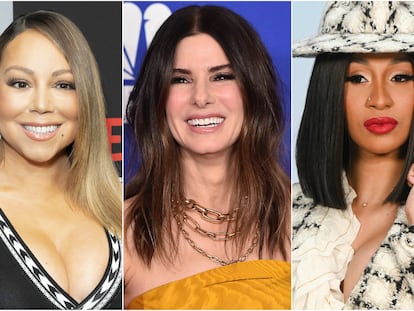 Mariah Carey, Sandra Bullock y Cardi B.