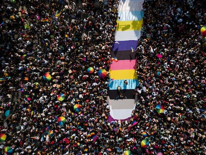 La marcha del Orgullo LGBT+ en Ciudad de México, el 25 de junio de 2022.
