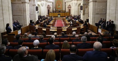 Pleno del Parlamento esta mañana.