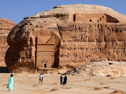 Madain Saleh, declarado patrimonio mundial por la UNESCO, en Al Ula (Arabia Saudí), el pasado febrero.