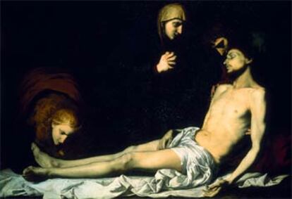 El cuadro <i>Lamentación sobre el cuerpo de Cristo muerto</i>, de Ribera, hacia 1620 (National Gallery de Londres).