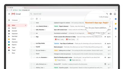 El nuevo diseño de Gmail será como el que vemos en esta captura