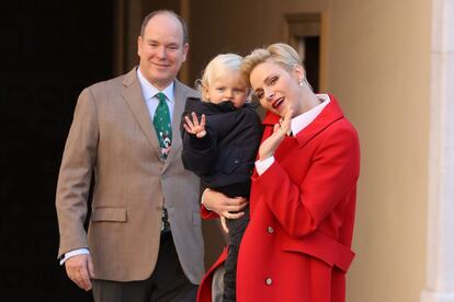 Jaime, hijo de Alberto y Charlene y heredero del Principado, ha participado por primera vez en un acto de Navidad.