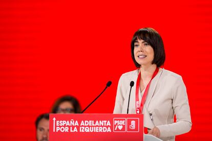 La ministra de Universidades, Diana Morant, durante su intervención.