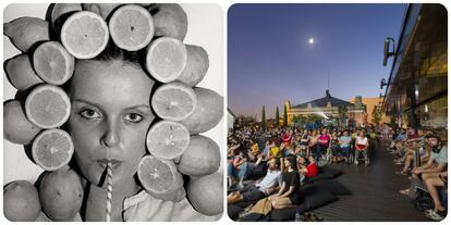 Fotografía de Ouka Leele y la terraza magnética de La Casa Encendida.