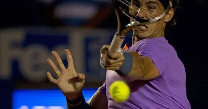 Nadal, durante su partido contra Almagro.