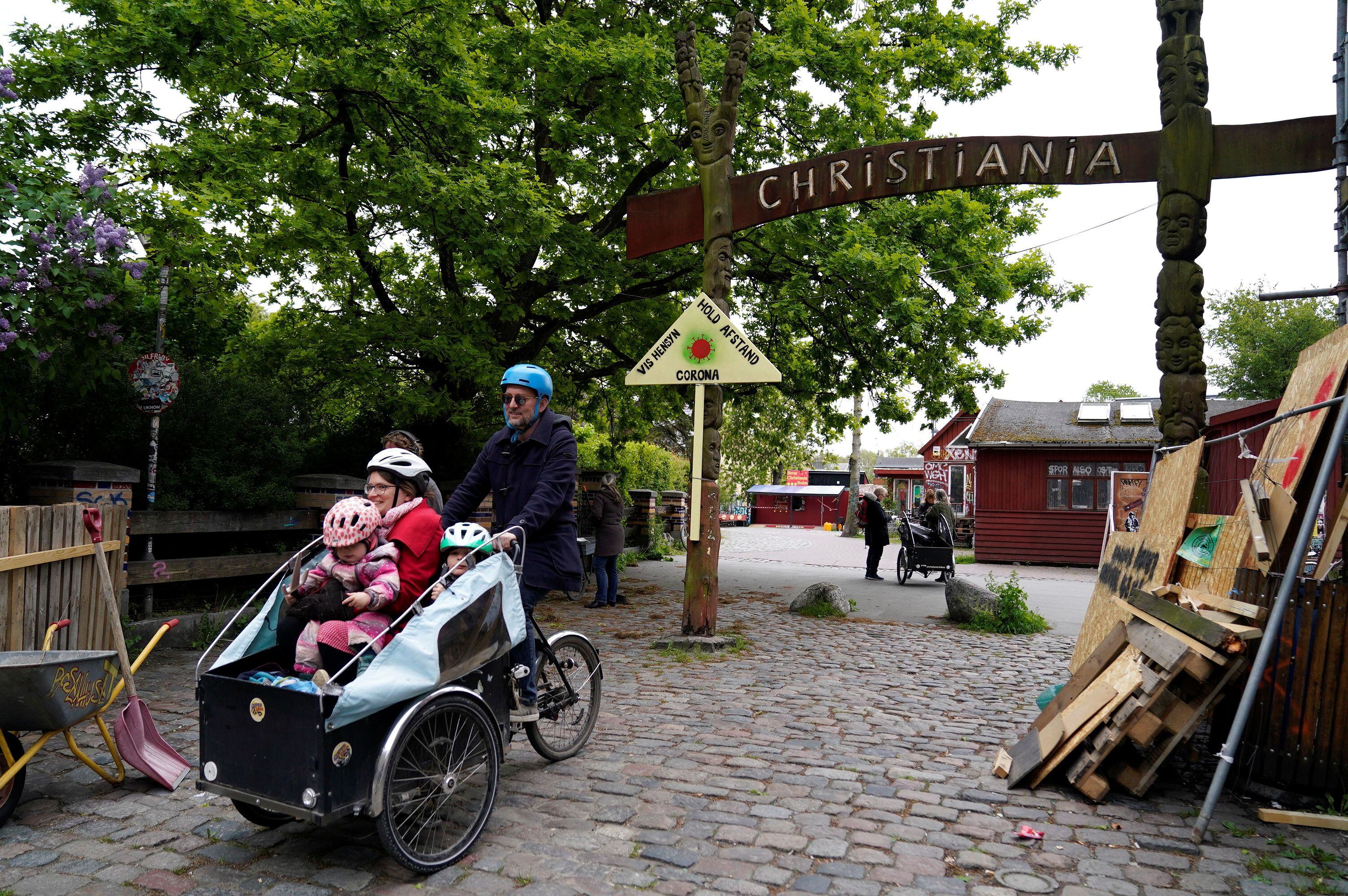 La comunidad de Christiania, en Copenhague, tras el cierre por las restricciones por covid en mayo de 2020.