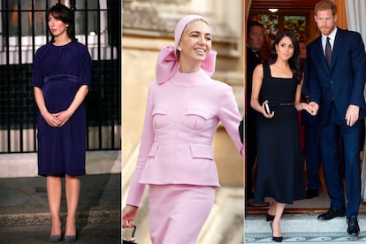Samantha Cameron, Sabine Getty y Meghan Markle con diseños de Wickstead.