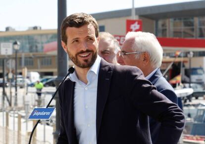 PP president Pablo Casado was in Melilla on Thursday.