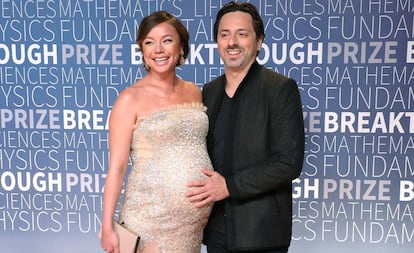 Nicole Shanahan y Sergey Brin en un evento en California, el año pasado.