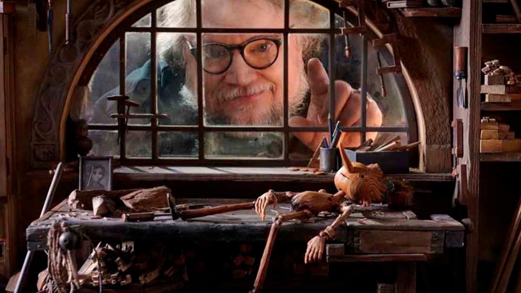 Guillermo del Toro, en el plató de rodaje de su 'Pinocho'.